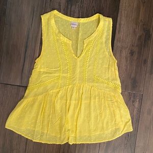 Yellow dressy tank top